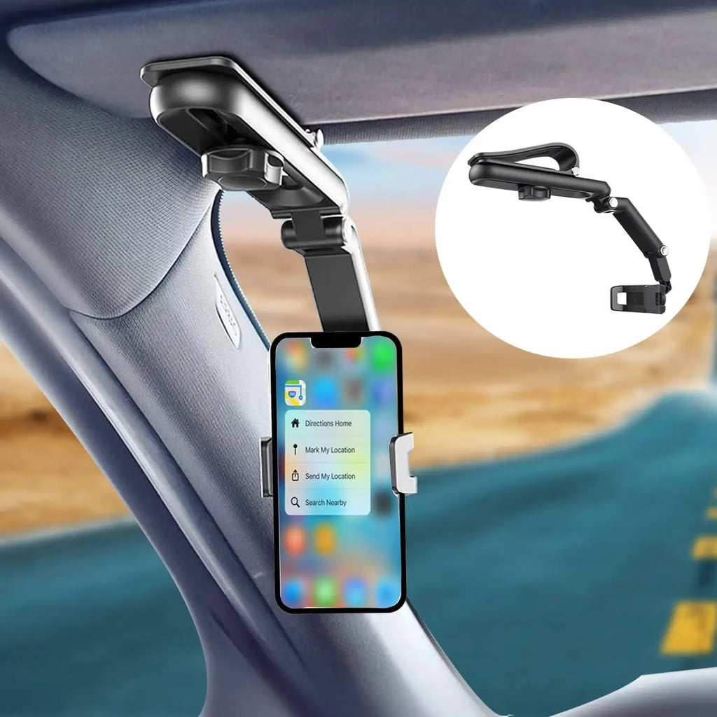 This New Multi-Functional Sun Visor Universal 360-Degree Rotating Phone Holder Is Suitable for Any Setting, Including Cars, Kitchens, and Bedrooms. It'S a Car-Mounted Rotating and Telescopic Phone Holder.