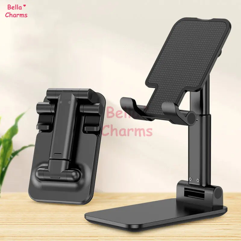 Foldable and Adjustable Cell Phone Stand – Universal Desk Phone Holder Compatible with Iphone and All Smartphones, Stable and Portable Design for Office, Home, and Travel, Ideal for Video Calls, Watching Movies, and Hands-Free Usage