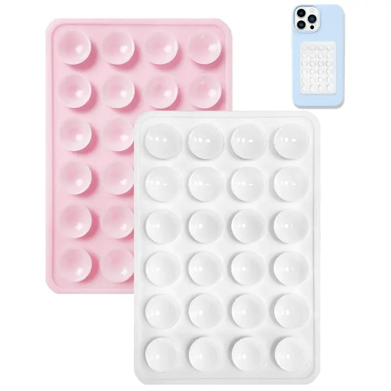 2PCS Silicone Suction Phone Case Mount,Non Slip Suction Cup Phone Mount,Hands-Free Phone Accessories Holder for Selfies and Videos,Silicon Adhesive Phone Stand Sticky for Cell Phone Christmas Gift Accessories