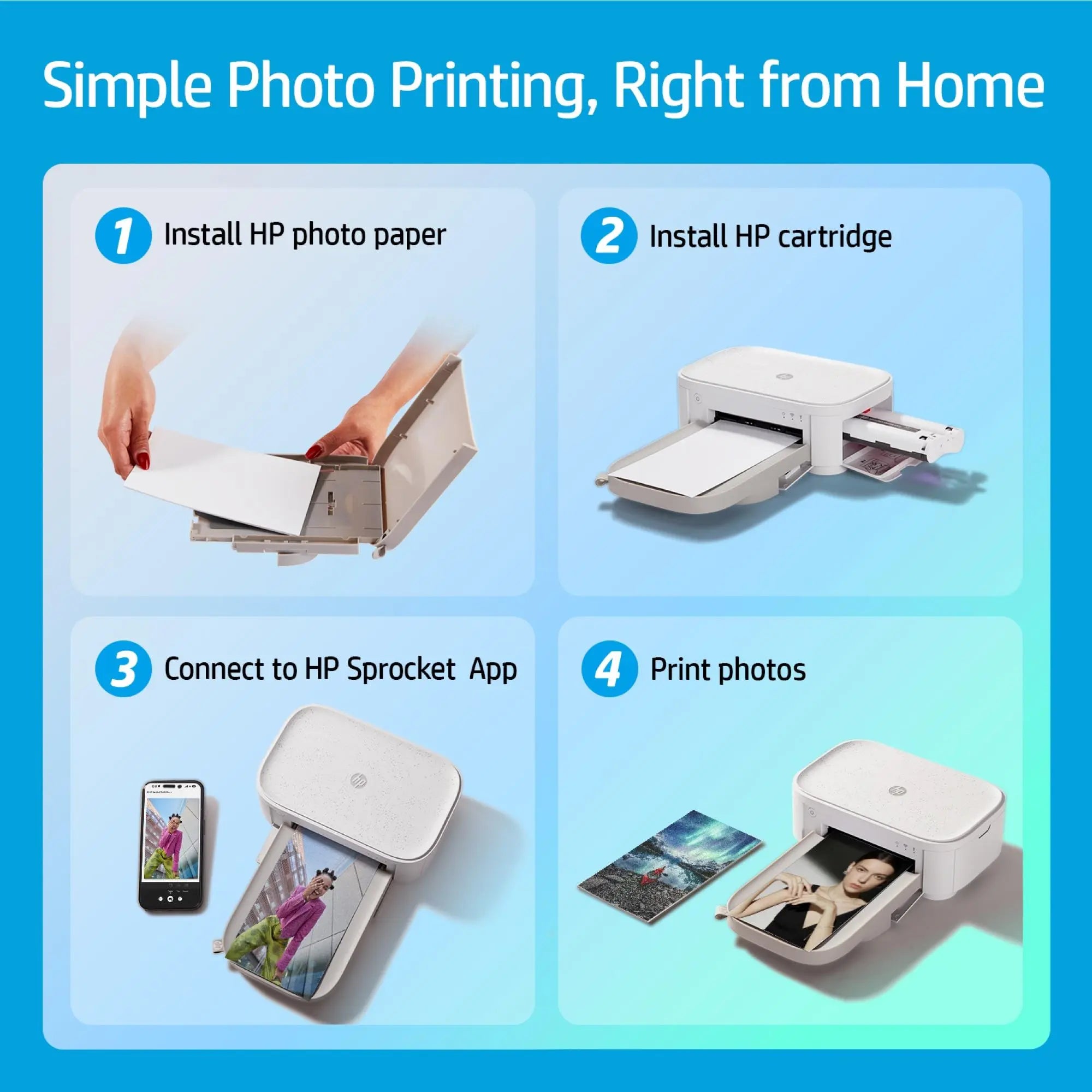 HP Sprocket Studio plus 4X6” Instant Photo Printer – Wirelessly Prints from Ios & Android Device