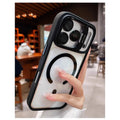 Suitable for Iphone17 16 15 14 13 12 Max plus Pro Magnetic Mobile Phone Case with Magsafe Camera Ring Holder, Military-Grade Protection, Anti-Fall, Non-Yellowing, Wireless Casing Protector Cover, Black Silicone Ip17Promax Phone Case Resistant Case