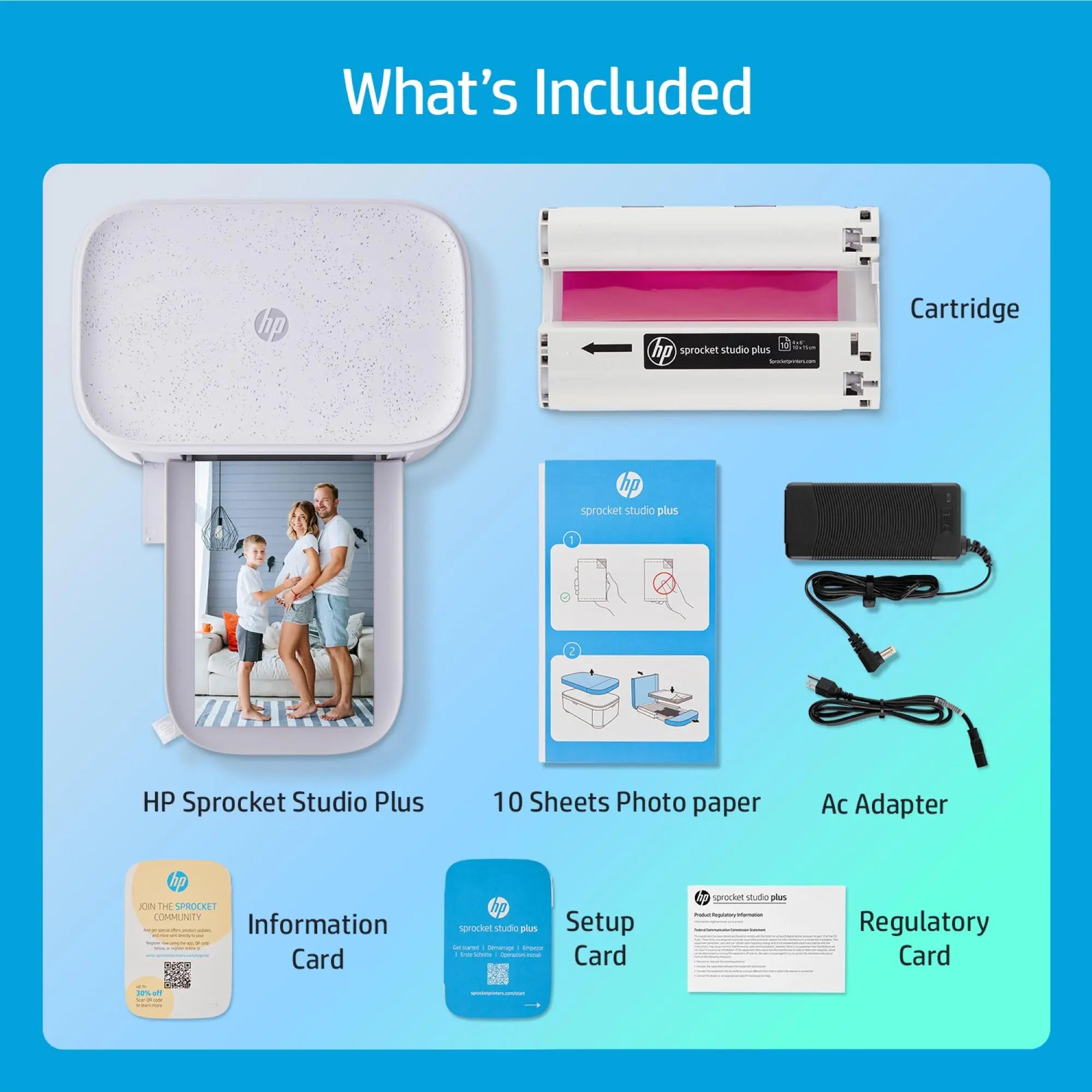 HP Sprocket Studio plus 4X6” Instant Photo Printer – Wirelessly Prints from Ios & Android Device