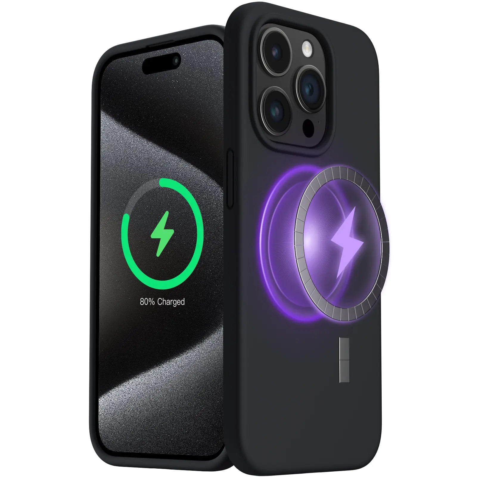 ORNARTO Liquid Silicone Magnetic Case Compatible with Iphone 15 Series , Wireless Charging Support Accessories Protection
