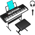 GAOMON 61-Key Electronic Keyboard Set for Kids & Beginners - Includes Stand, Stool, Headphones, Microphone & Carrying Bag - Perfect Musical Gift