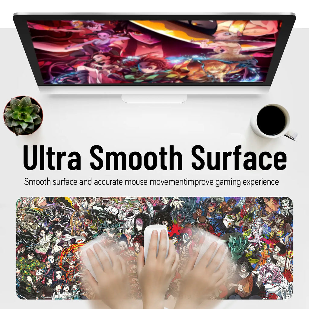 Anime Waterproof Mouse Pad 11.8Inch X 31.5Inch Cartoon Design for Daily Use Durable Easy Cleaning Mousepad