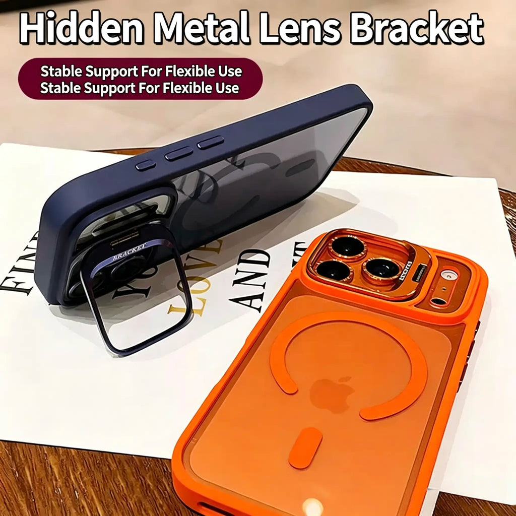 Suitable for Iphone17 16 15 14 13 12 Max plus Pro Magnetic Mobile Phone Case with Magsafe Camera Ring Holder, Military-Grade Protection, Anti-Fall, Non-Yellowing, Wireless Casing Protector Cover, Black Silicone Ip17Promax Phone Case Resistant Case