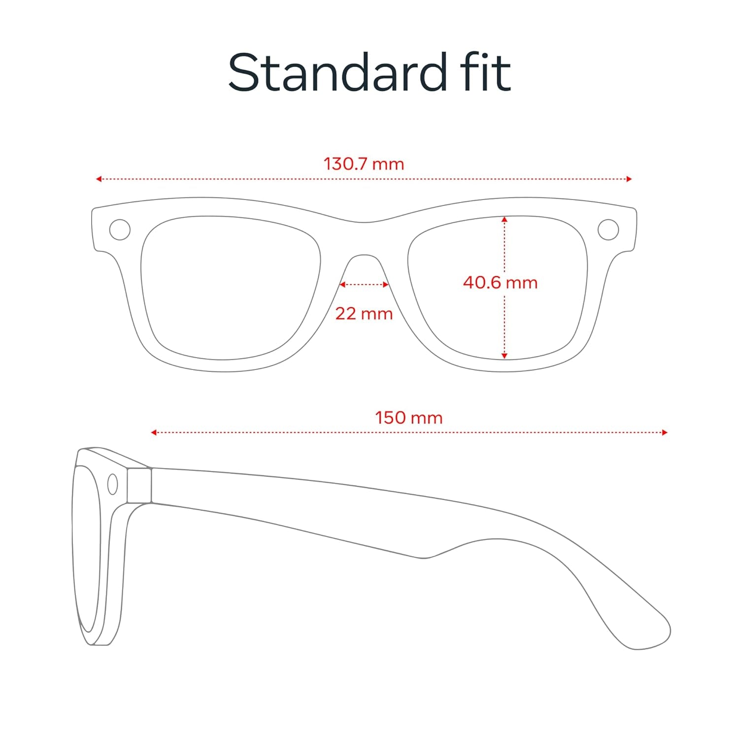 Meta Ray-Ban Wayfarer (Gen 2) - Matte Black, Clear Lenses
