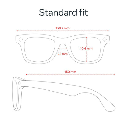 Meta Ray-Ban Wayfarer (Gen 2) - Matte Black, Clear Lenses