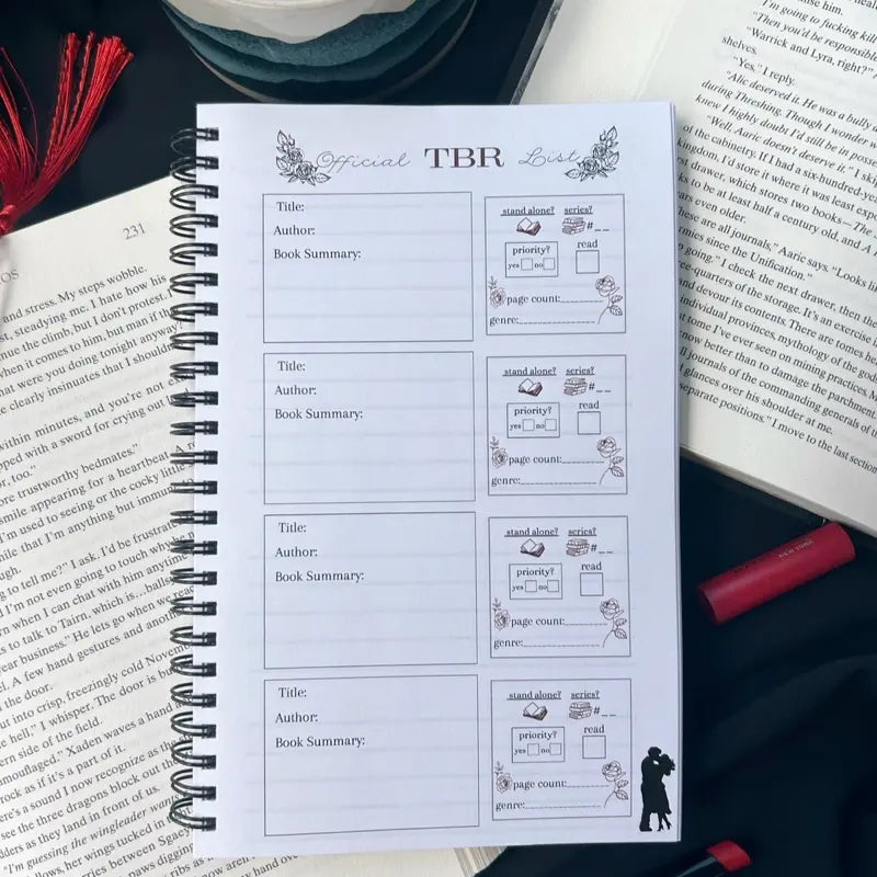TBR Book Journals (To Be Read Book Journal) Booktok Gift 100 Page