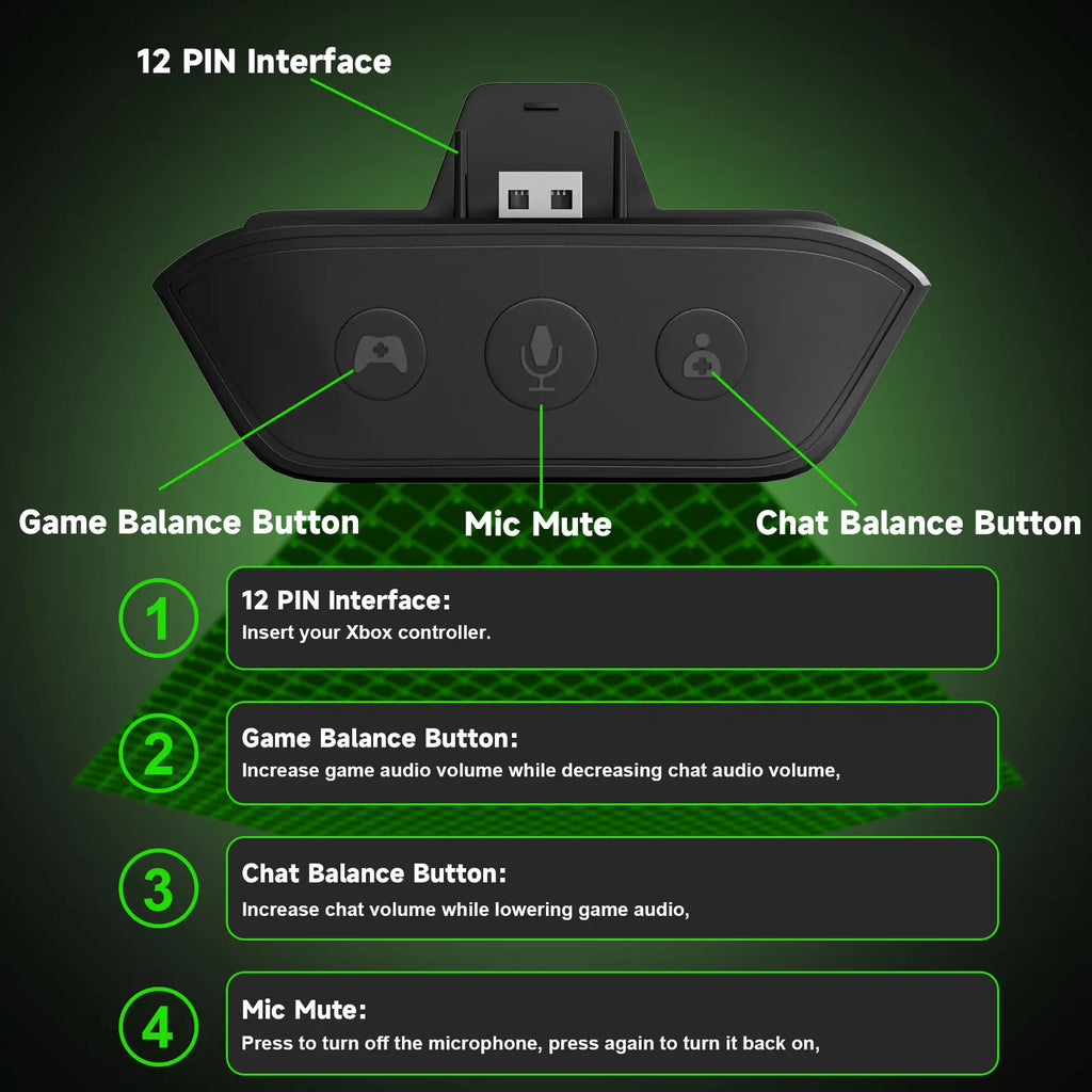 Upgraded Wireless Gaming Headset for Xbox with Game/Chat Audio Balance, Adjustable Vocals and Background Sounds, Mic Mute, Bluetooth, 3D Surround Sound,Foldable Bluetooth Headset Works with PS5, Mac, PC, Nintendo Switch - Long Battery Life