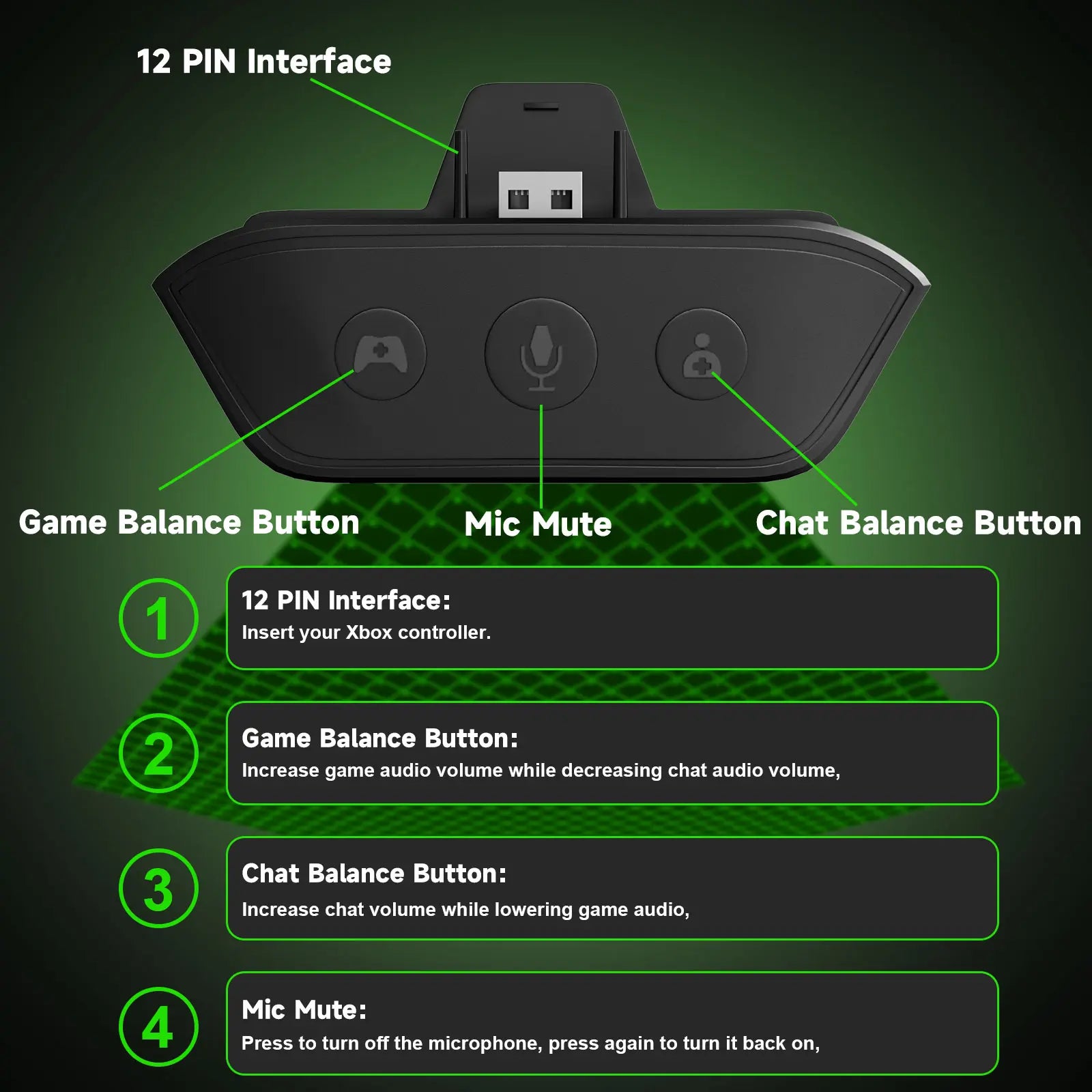 Upgraded Wireless Gaming Headset for Xbox with Game/Chat Audio Balance, Adjustable Vocals and Background Sounds, Mic Mute, Bluetooth, 3D Surround Sound,Foldable Bluetooth Headset Works with PS5, Mac, PC, Nintendo Switch - Long Battery Life