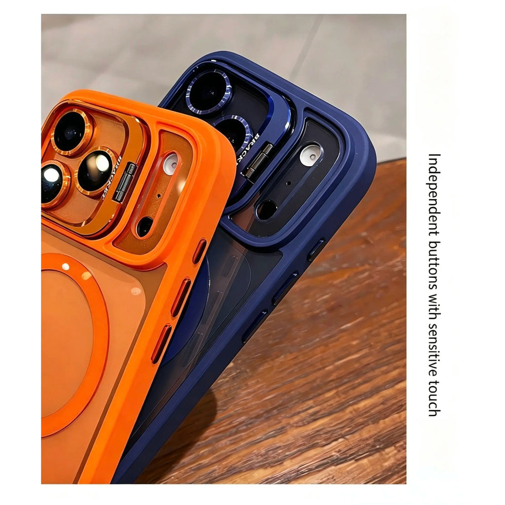 Suitable for Iphone17 16 15 14 13 12 Max plus Pro Magnetic Mobile Phone Case with Magsafe Camera Ring Holder, Military-Grade Protection, Anti-Fall, Non-Yellowing, Wireless Casing Protector Cover, Black Silicone Ip17Promax Phone Case Resistant Case