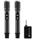 Wireless Microphones, Microphone with One-To-One Chip Connection and Rechargeable Receiver, 40H Duration, 200FT Range Receiving, Less Latency, Metal Construction Microphone for Singing Summerwins