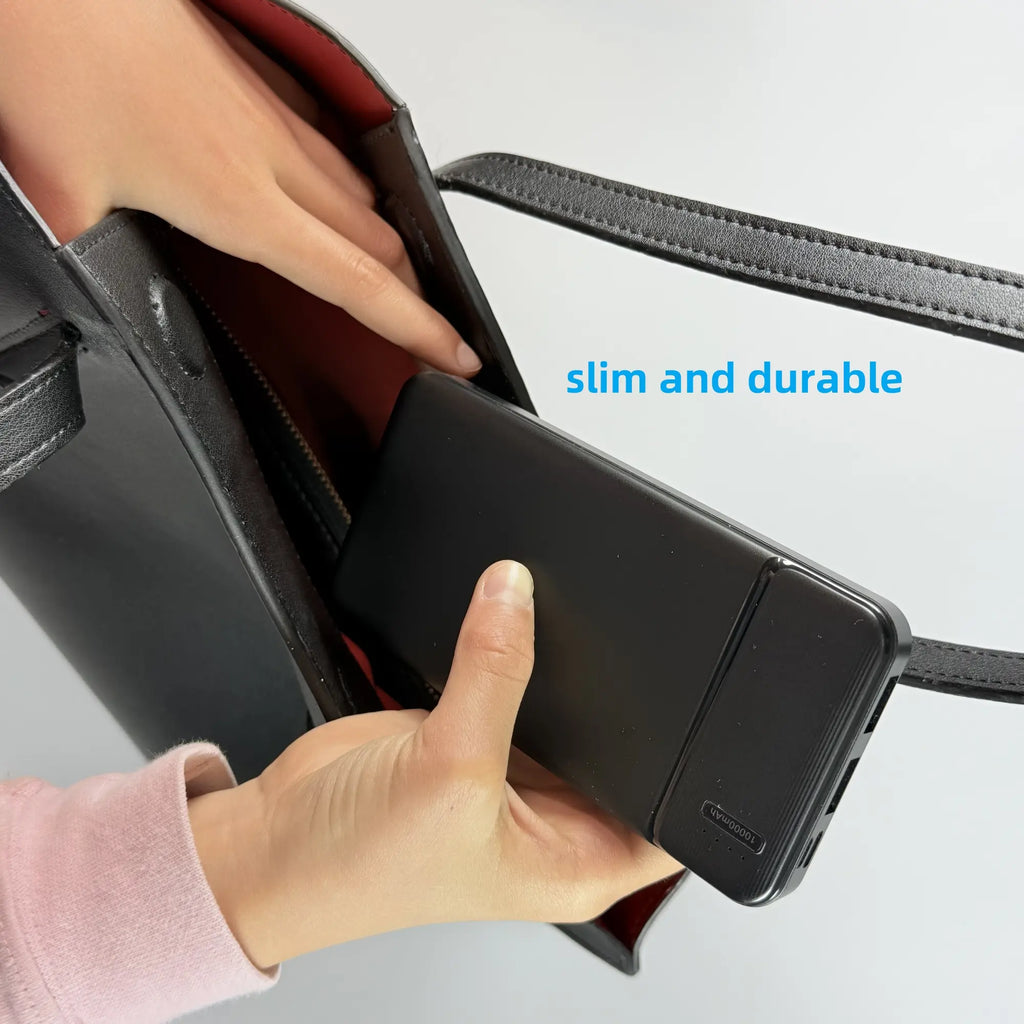 10000Mah USB-C In/Out Portable Power Bank with Dual Output for Heated Vests, Jackets, Iphone, Samsung, Android - Safe & Super Slim Design
