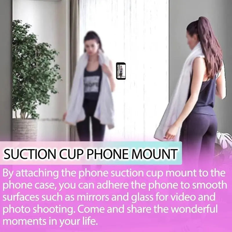 2PCS Silicone Suction Phone Case Mount,Non Slip Suction Cup Phone Mount,Hands-Free Phone Accessories Holder for Selfies and Videos,Silicon Adhesive Phone Stand Sticky for Cell Phone Christmas Gift Accessories