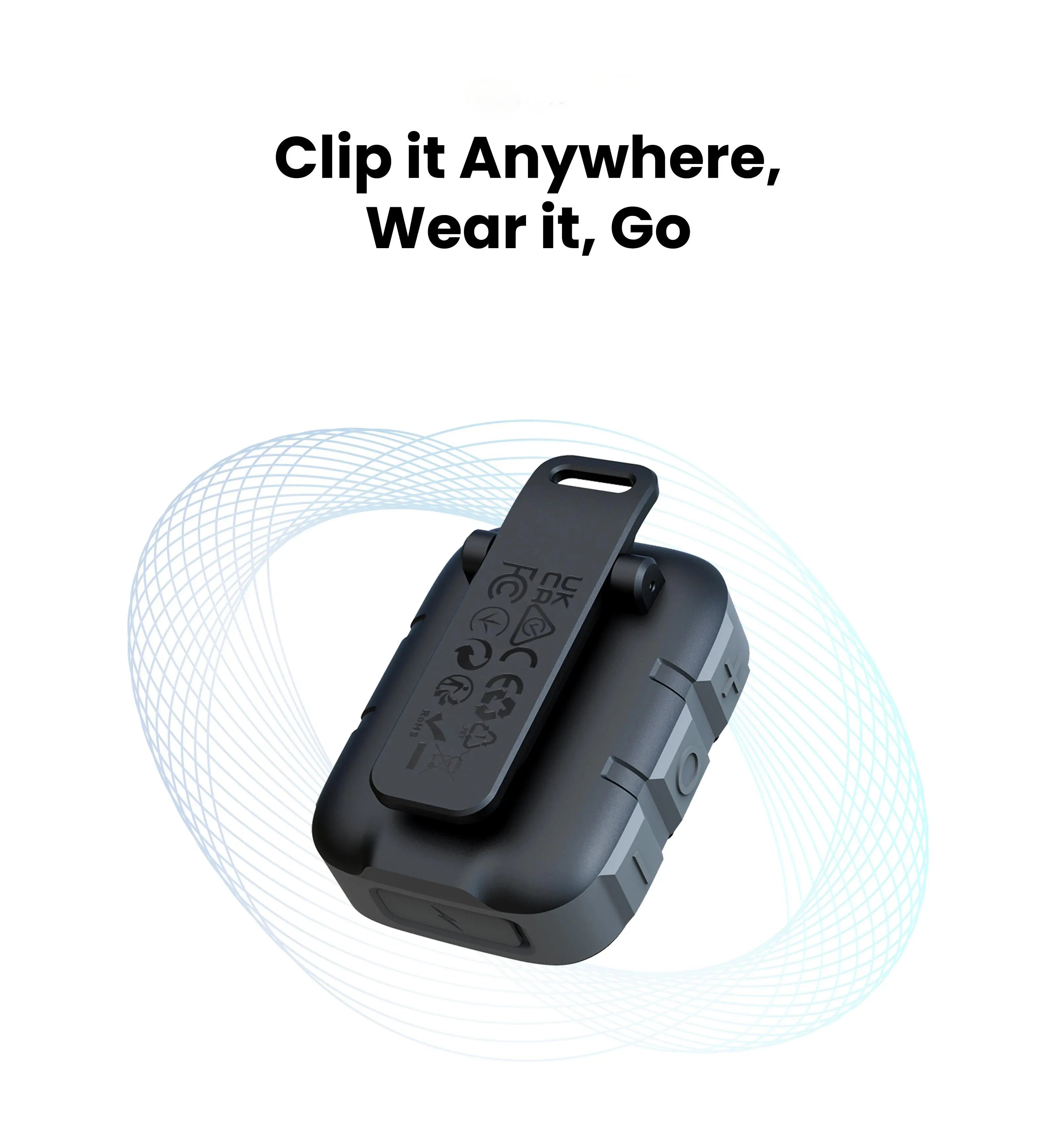 INSMY Wearable Bluetooth Speakers,Ip67 Waterproof,Clip-On Portable Small Personal Speaker/Clean Sound/Stereo Pair/Wireless 5.4/ENC Built-In Mic/Lightweight for Outdoor Golf Work Pool
