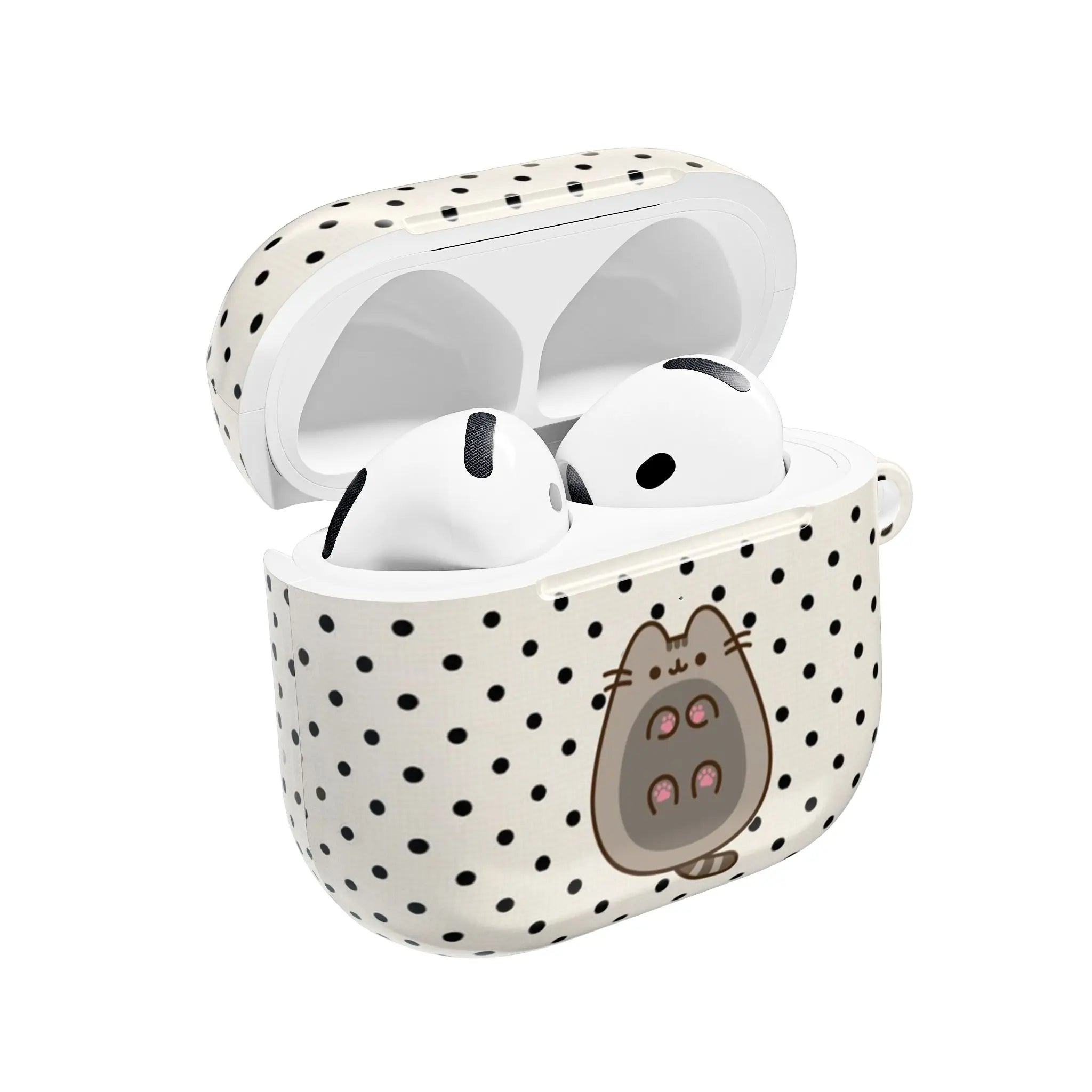 Pusheen Cat Airpods Case – Cute Polka Dot Kawaii Design Cover, Funny Fat Kitty Silicone Case for Girls Women, Aesthetic Y2K Accessory, Case for Airpods Pro/Pro 2, Airpods 1/2/3/4 – Trending Gift Idea