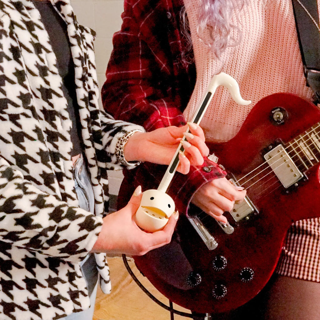 Otamatone Regular [White] - Japanese Musical Instrument Electronic Synthesizer - Maywa Denki Studio - Fun Gift for Children, Teens, & Adults