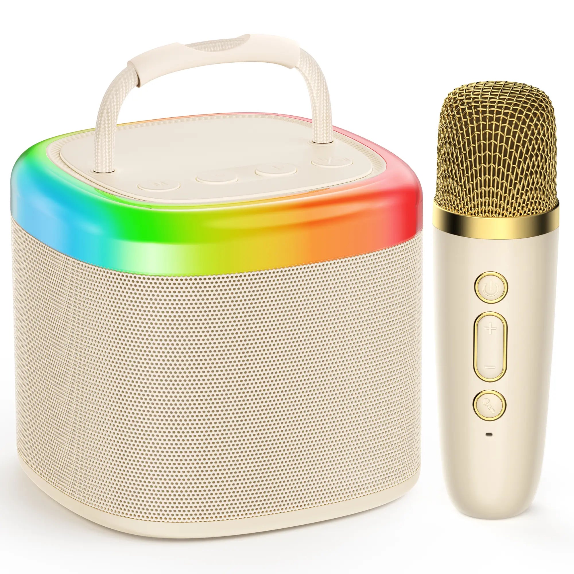 [100% Original] JYX D17 Mini Karaoke Machine Bluetooth Speaker with Wireless Microphones, Powerful Bass & RGB Lights | Portable KTV System for Summer Outdoor Parties, Family Fun & Gifts for Men and Women Mothersdaygift Summerwins Dealsforyoudays