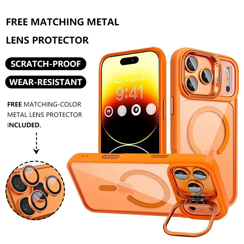 Suitable for Iphone17 16 15 14 13 12 Max plus Pro Magnetic Mobile Phone Case with Magsafe Camera Ring Holder, Military-Grade Protection, Anti-Fall, Non-Yellowing, Wireless Casing Protector Cover, Black Silicone Ip17Promax Phone Case Resistant Case