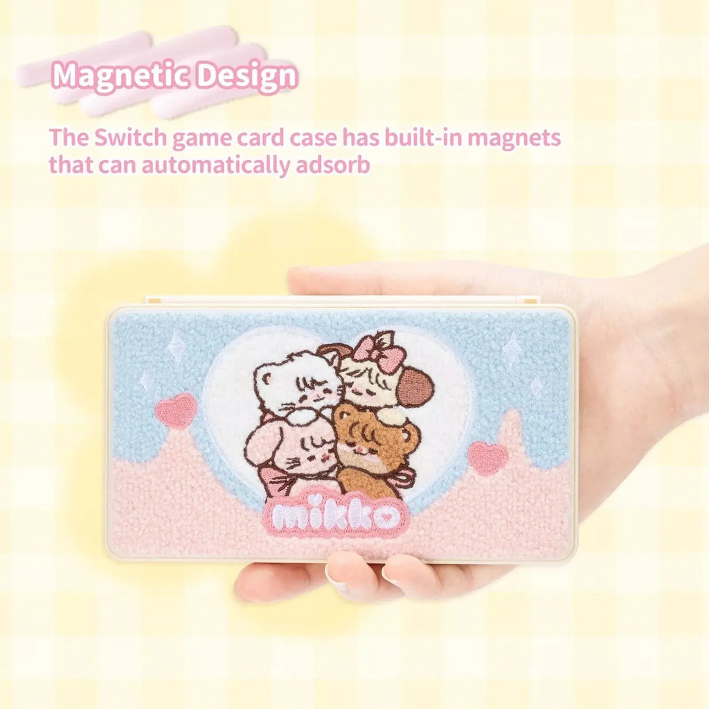 Geekshare Switch Game Card Case Compatible with Nintendo Switch Game Card,Portable Game Holder Cartridge Case with 24Game Card Slots and 24 TF Card Slots-Mikko