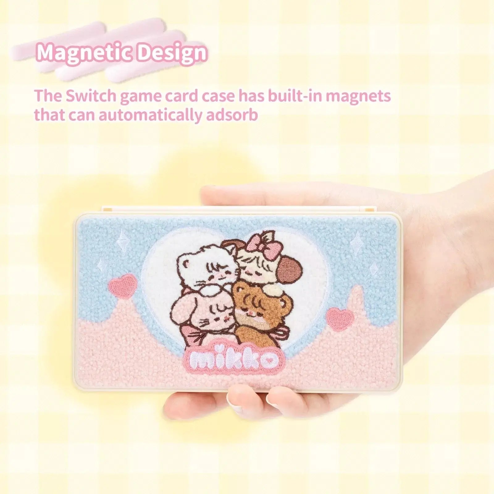 Geekshare Switch Game Card Case Compatible with Nintendo Switch Game Card,Portable Game Holder Cartridge Case with 24Game Card Slots and 24 TF Card Slots-Mikko
