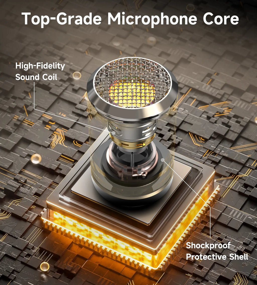 Wireless Microphones, Microphone with One-To-One Chip Connection and Rechargeable Receiver, 40H Duration, 200FT Range Receiving, Less Latency, Metal Construction Microphone for Singing Summerwins