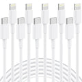 5 Pack 6FT USB C to Lightning Cable, [ Mfi Certified]For Iphone Charger Fast Charging Cord for Iphone 14/13/12/11/X/8/7/Plus, Ipad, Airpods - White