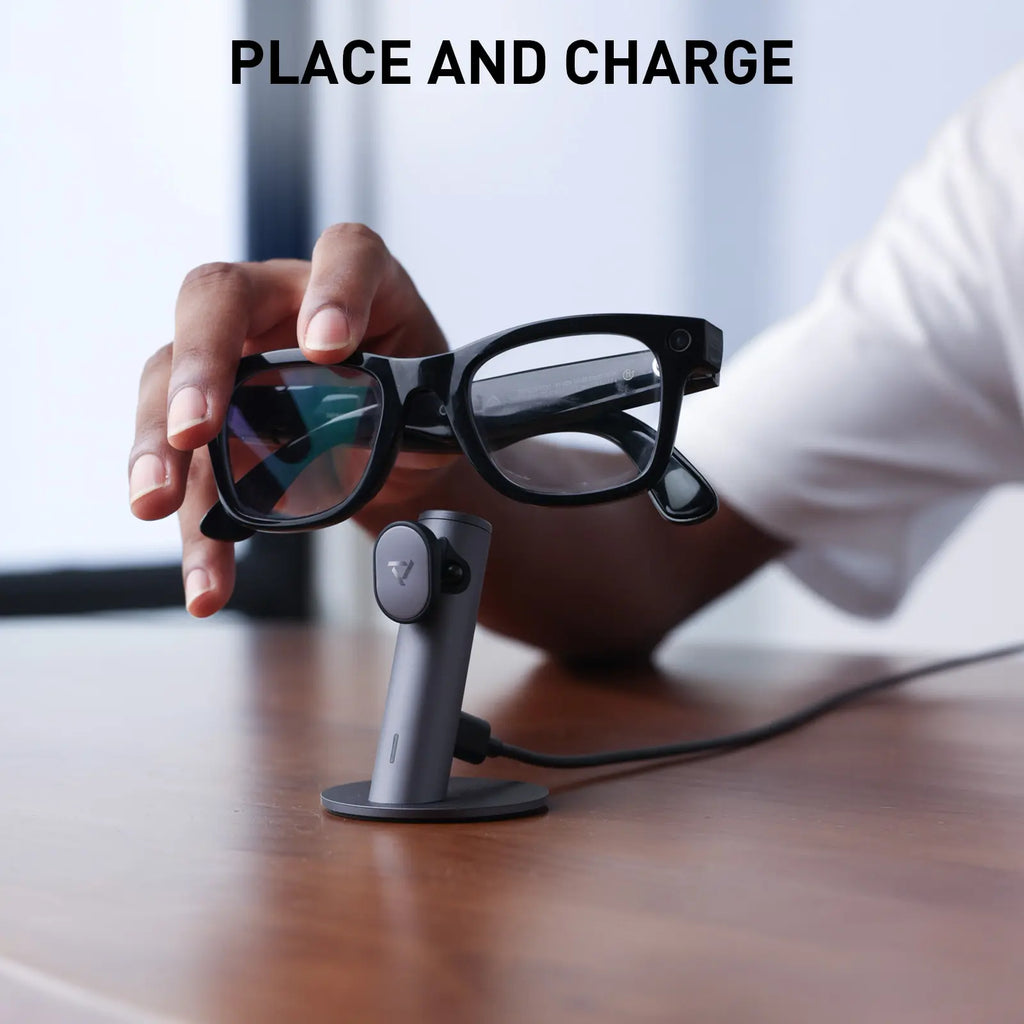 PRISMXR Carina S1 Charging Stand for Ray-Ban Meta (Wayfarer / Headliner / Skyler, Gen 1 & 2) | Designed for Seamless Charging | Not Compatible with Oakley / Display / Blayzer | Glasses Not Included