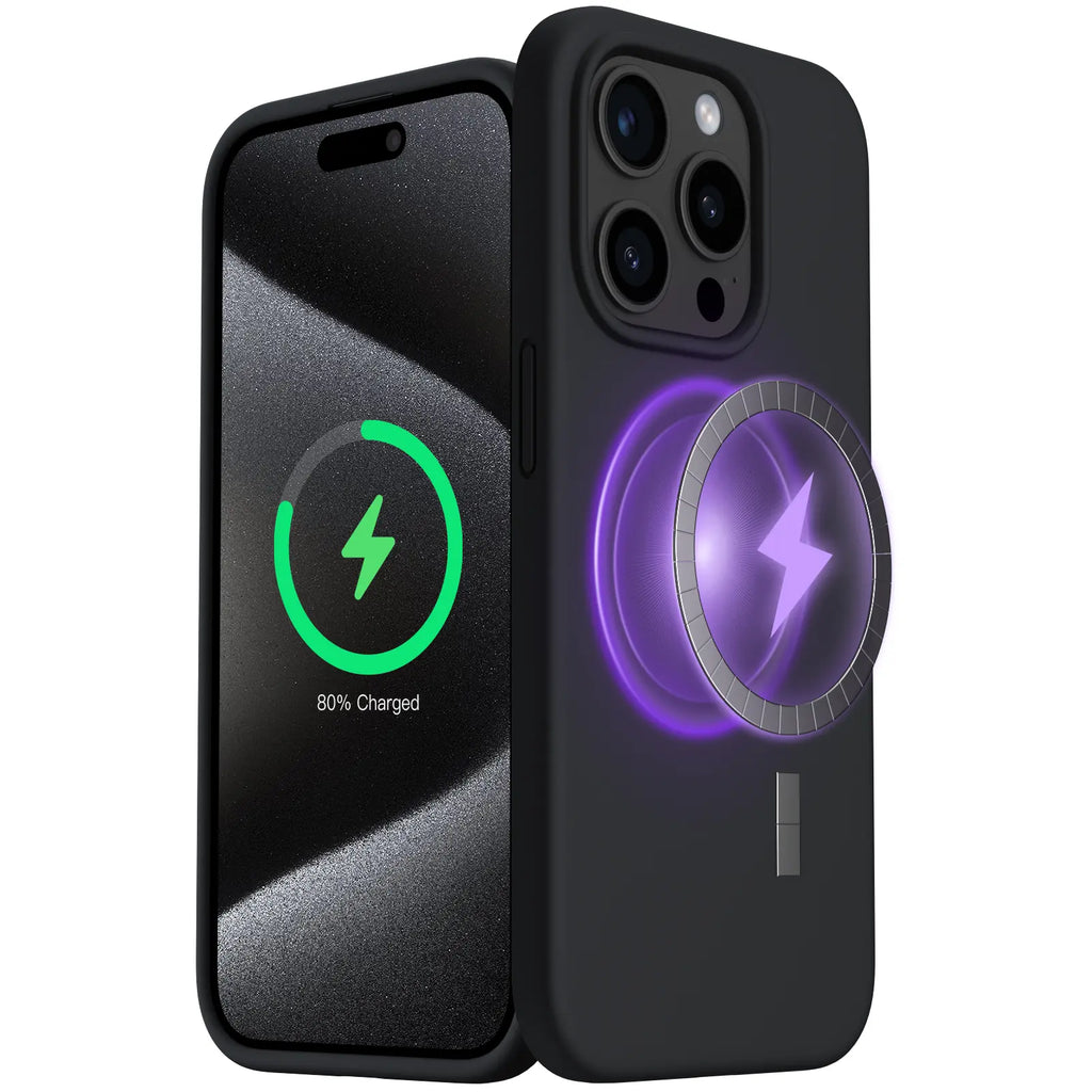 ORNARTO Liquid Silicone Magnetic Case Compatible with Iphone 15 Series , Wireless Charging Support Accessories Protection
