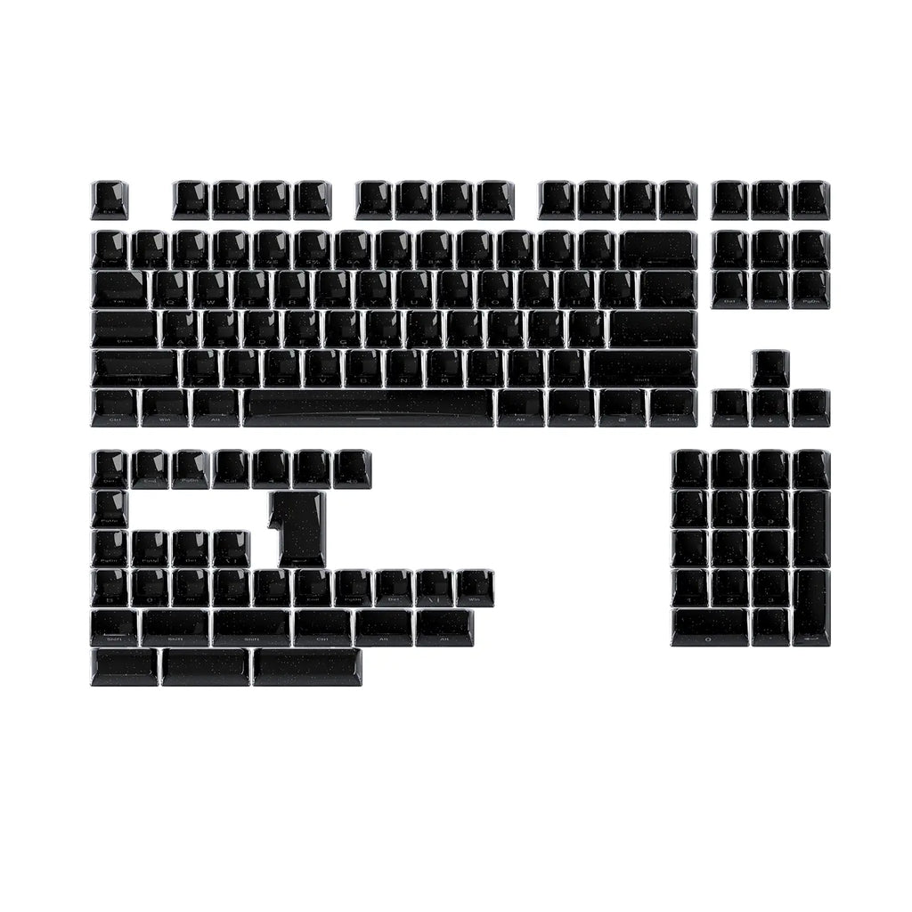 TITANNATION Crystal Jelly Translucent MDA Profile 136-Key Side Carving Keycap Set（Only Keycap, Not Include a Keyboard）