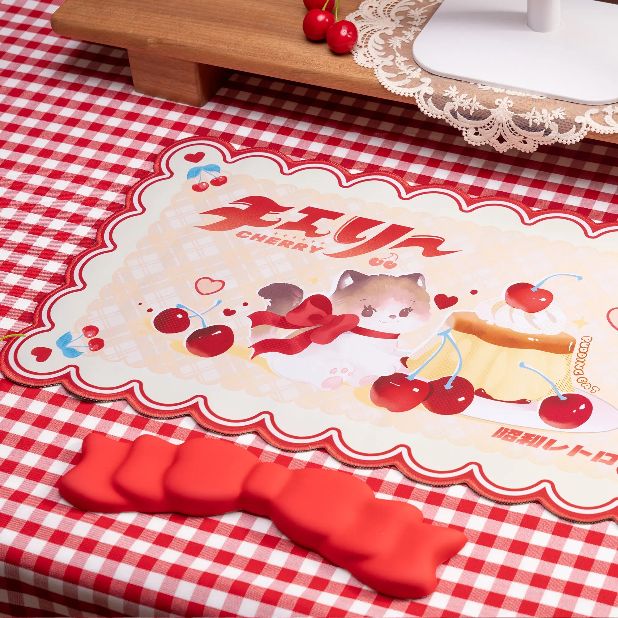 Geekshare Cherry Kitty Mouse Pad
