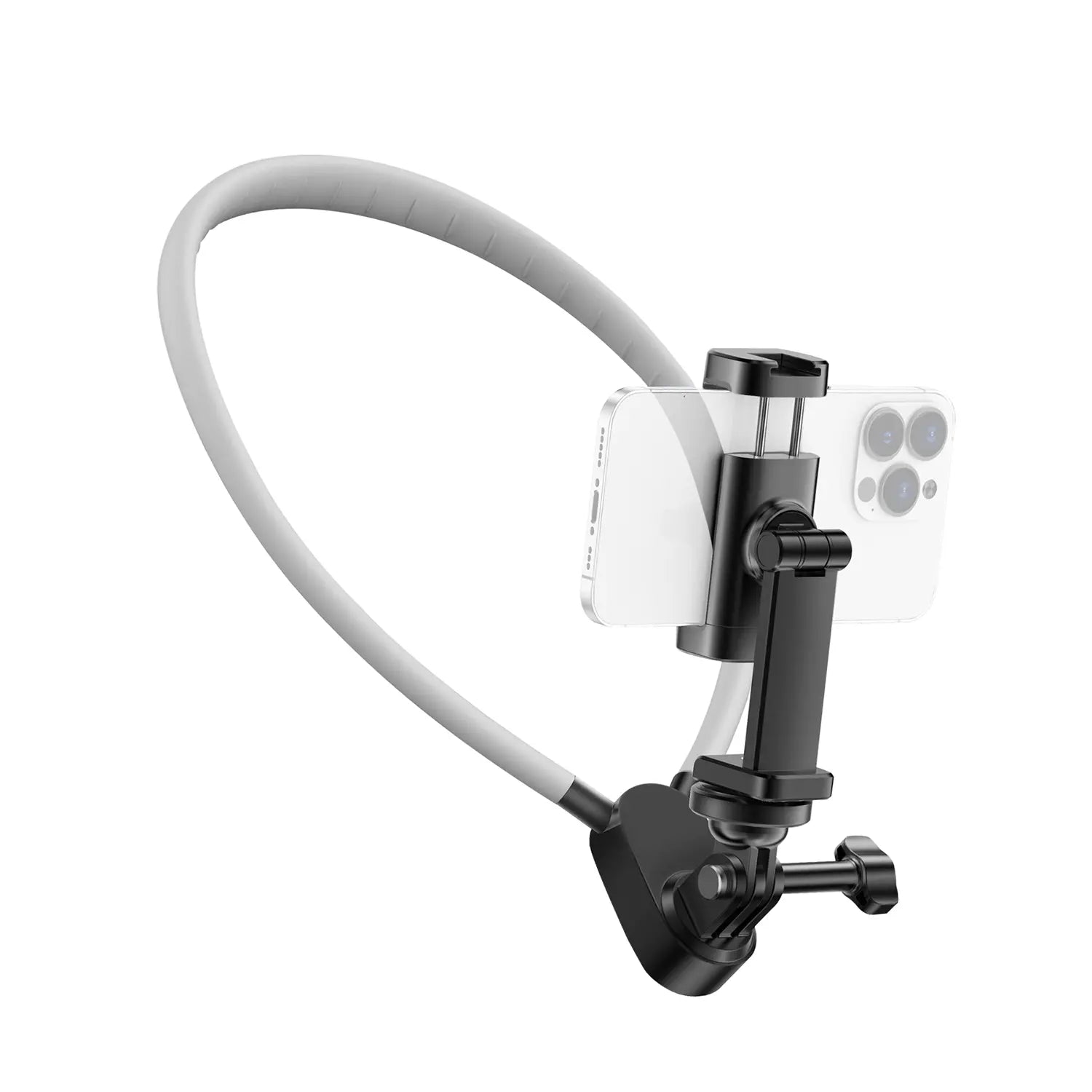 Neck Phone Holder, Hands Free Neck-Mounted Phone Holder, Adjustable Pov/Vlog Chest Phone Holder for Recording and Filming, Compatible with Iphone 16 15 14 13 12 Android Seires and Action Camera Smartphone Cellphone