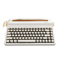 YUNZII QL75 Wireless Typewriter Hot Swap Retro Mechanical Keyboard, Punk round Keycaps, RGB Backlit QMK/VIA Programmable, Multi-Device Keyboard with 2.4Ghz/Type-C/Bt5.0