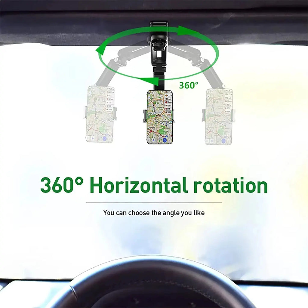 This New Multi-Functional Sun Visor Universal 360-Degree Rotating Phone Holder Is Suitable for Any Setting, Including Cars, Kitchens, and Bedrooms. It'S a Car-Mounted Rotating and Telescopic Phone Holder.