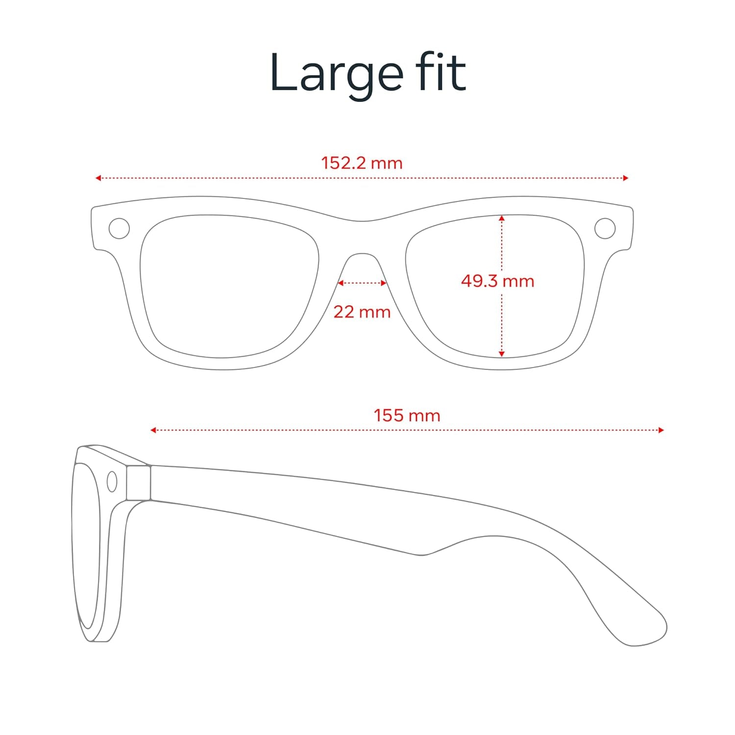 Meta Ray-Ban Wayfarer (Gen 2) - Matte Black, Clear Lenses