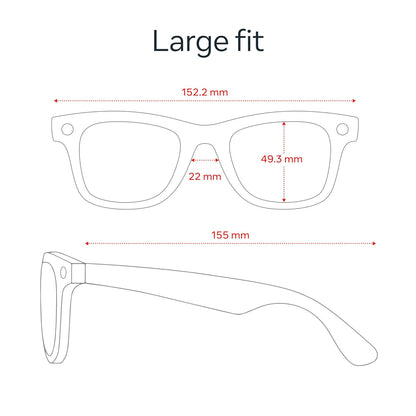Meta Ray-Ban Wayfarer (Gen 2) - Matte Black, Clear Lenses