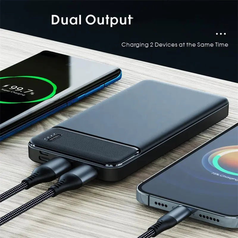 10000Mah USB-C In/Out Portable Power Bank with Dual Output for Heated Vests, Jackets, Iphone, Samsung, Android - Safe & Super Slim Design