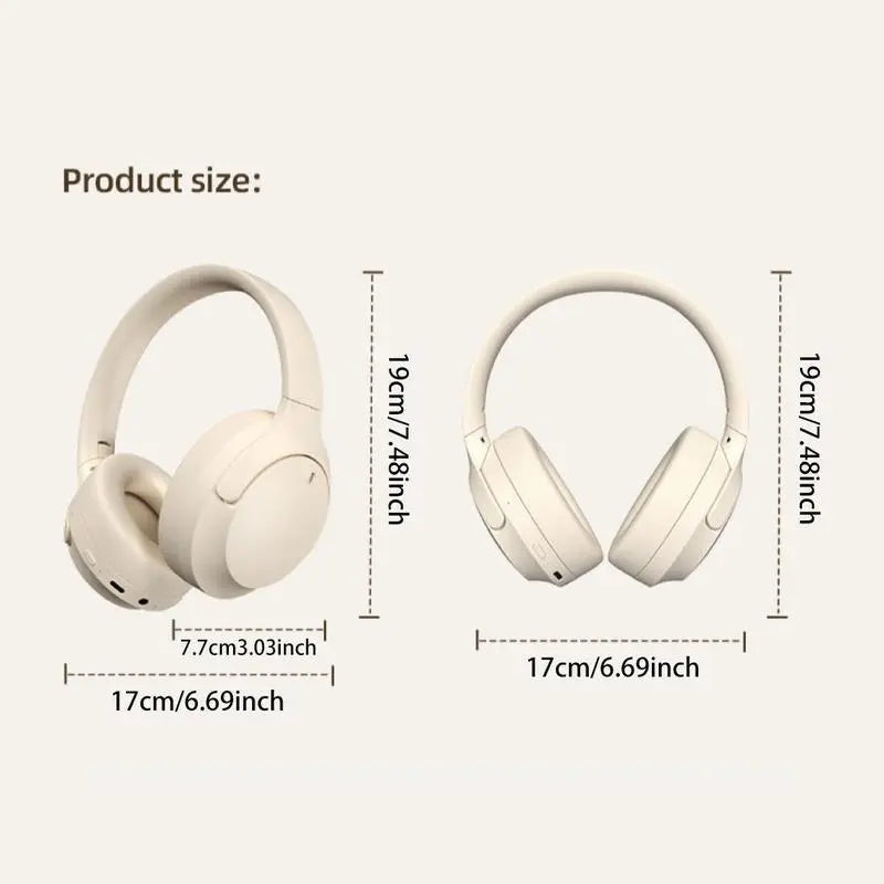 Noise Cancelling Headphone for Fall, Summer Wireless Over-Ear Headset with Long Standby, Bluetooth-Compatible Headphones for PC, Gaming, Sports, Travel, Electronic Audio, Wireless Earphones Silent Party Ipx5 Active Noise Canceling Headset Waterproof Hesd
