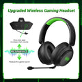 Upgraded Wireless Gaming Headset for Xbox with Game/Chat Audio Balance, Adjustable Vocals and Background Sounds, Mic Mute, Bluetooth, 3D Surround Sound,Foldable Bluetooth Headset Works with PS5, Mac, PC, Nintendo Switch - Long Battery Life