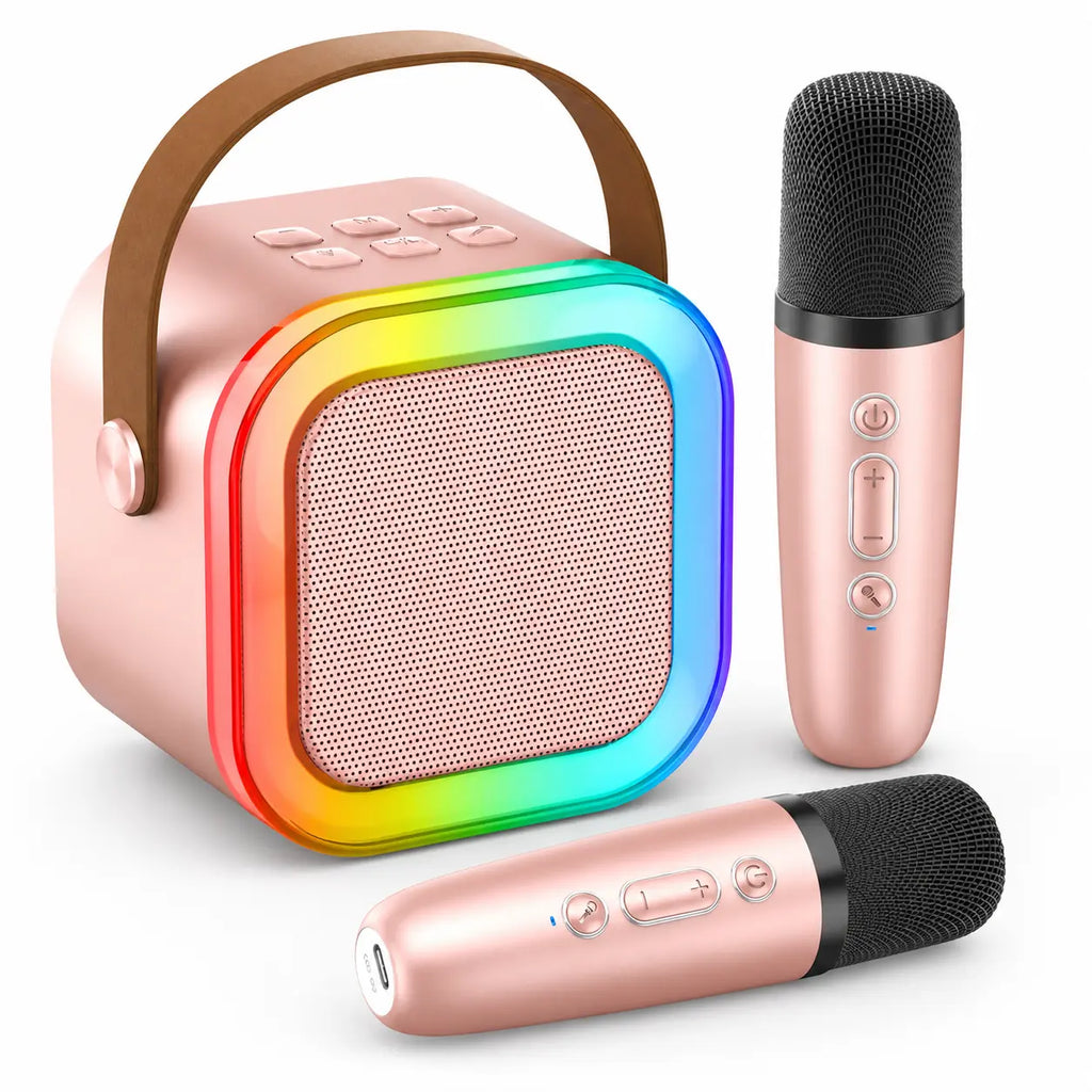 Portable Karaoke Speaker with Voice Changer, Multi-App Sing-Along Speaker for Home Parties, Family Fun & Gifts