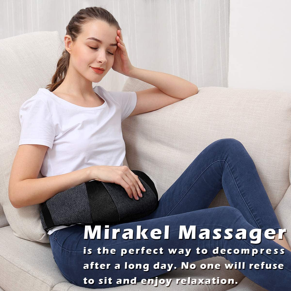 Fathers Day Dad Gifts for Husband Men, Neck Massager for Pain Relief Deep Tissue, Electric Shiatsu Shoulder & Back Massager with Heat, Mothers Day Gifts for Mom Wife Women Her (NOT Cordless)