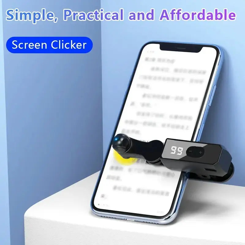 Rechargeable Automatic Mobile Game Trigger (2026 Model) - Built-In Battery, 99 Speed Settings, Smart Trigger for Gaming & Shopping Rewards, Black Smartphone Gaming Tech Accessory