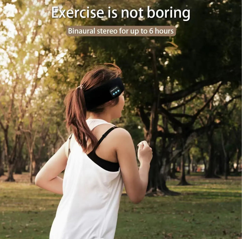 Sports Bluetooth Headband, Sleep Headphones Headband, -Sweat Absorbent & Breathable-Washable -Bluetooth One Click Link for Fitness and Exercise
