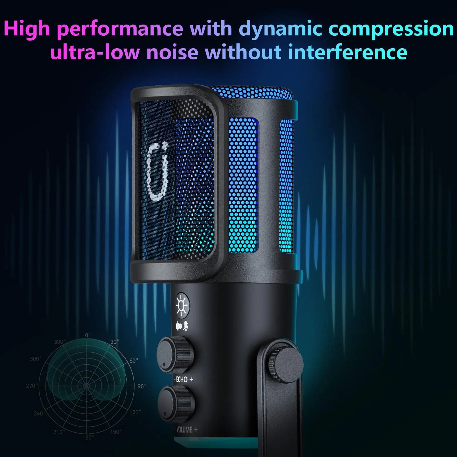 JYX U120 RGB Streaming Gaming Microphone with RGB Lights One-Tap Mute Headphone Jack for PC Mac PS5 PS4 Ideal for Streaming Gaming Podcasting Compact Durable Design Outdoorfun Headset Recording Plug Audio Connection Metal Summerwins Dealsforyoudays